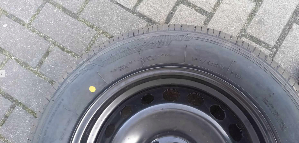 Koło zapasowe dojazdowe ORYGINAŁ Renault 185/65R15 4x100 403008773R - obrazek 2