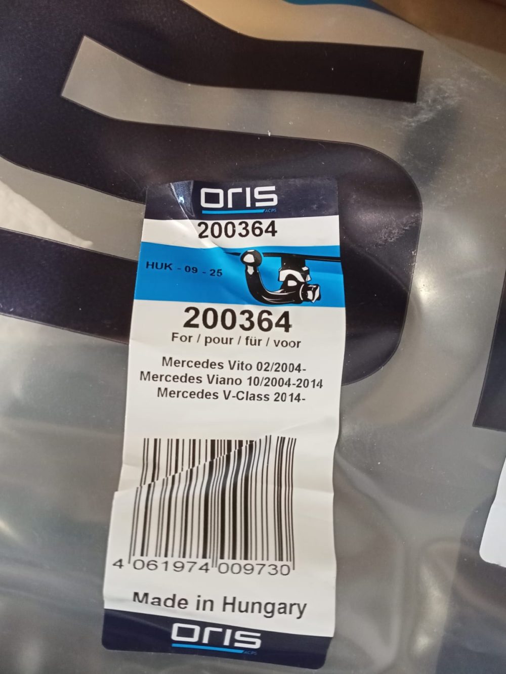 Kompletny hak holowniczy wypinany pionowo ORIS Mercedes Viano Vito W447 - obrazek 4
