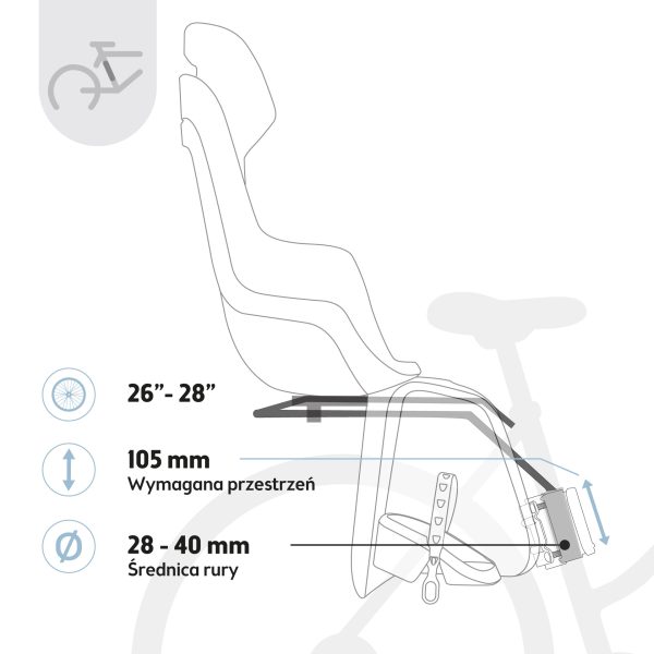 Fotelik rowerowy na ramę Bobike Maxi Go Lemon Sorbet - obrazek 5