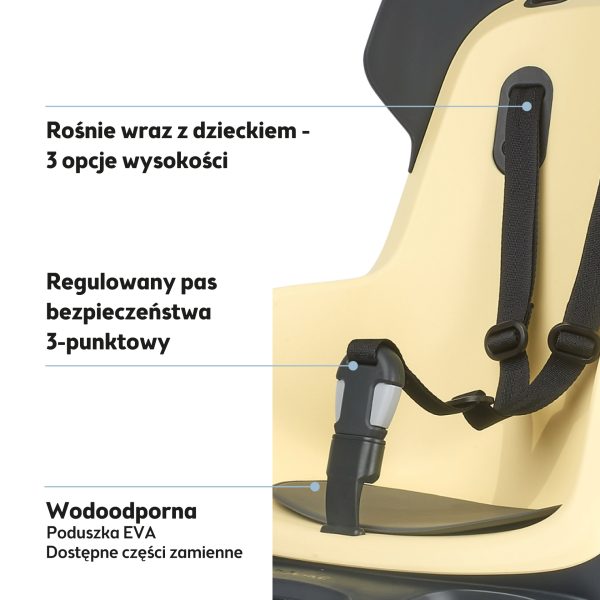 Fotelik rowerowy na ramę Bobike Maxi Go Lemon Sorbet - obrazek 2