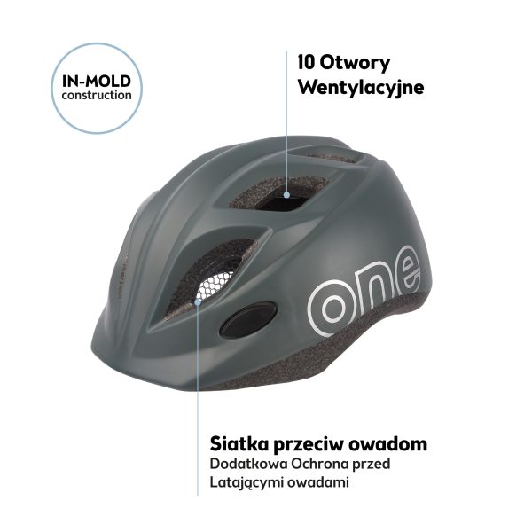 Kask rowerowy dziecięcy Bobike One Plus r. XS urban grey