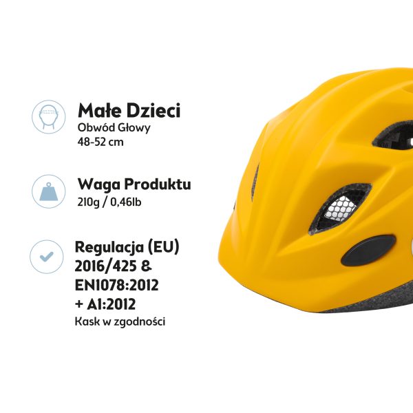 Kask rowerowy dziecięcy Bobike One Plus r. XS żółty - obrazek 3