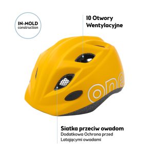 Kask rowerowy dziecięcy Bobike One Plus r. XS żółty
