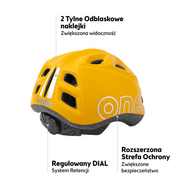 Kask rowerowy dziecięcy Bobike One Plus r. XS żółty - obrazek 2