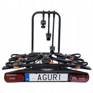 Bagażnik rowerowy na hak Aguri Active Bike PRO 3 rowery czarny 53003