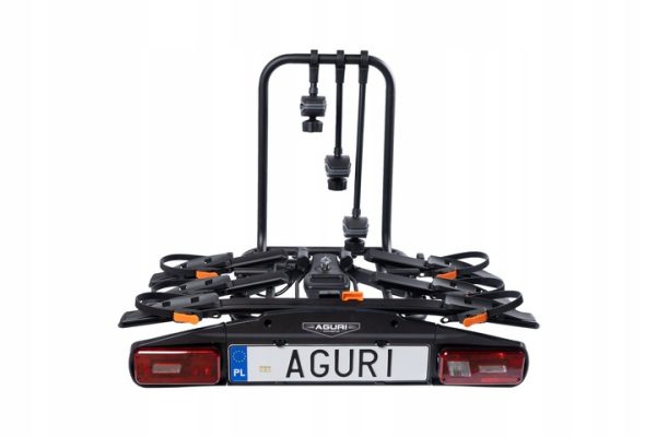 Bagażnik rowerowy na hak Aguri Active Bike PRO 3 rowery czarny 53003