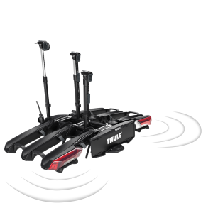 Bagażnik platforma na hak na 3 rowery Thule Epos ParkSecure czujniki